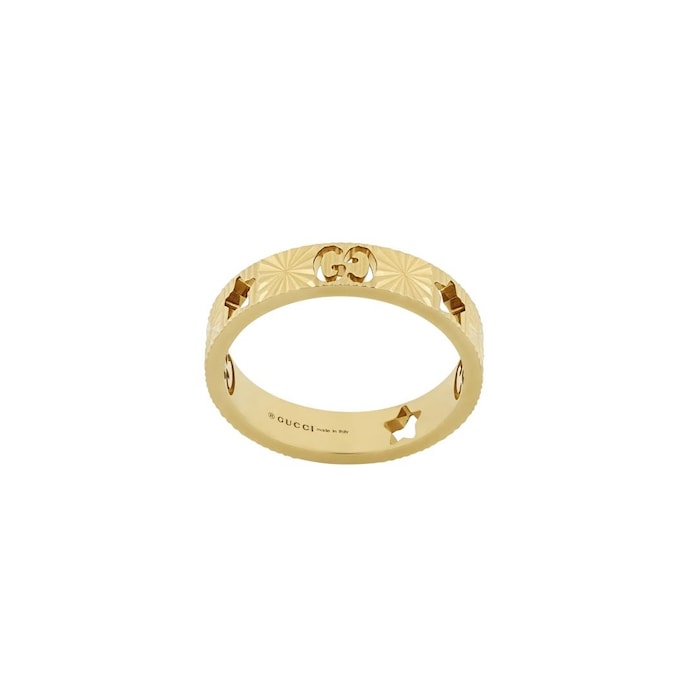 Gucci Icon 18ct Yellow Gold Cut Out Ring - 4mm