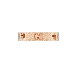 Gucci Icon 18ct Rose Gold Cut Out Ring - 4mm