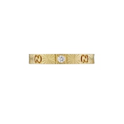 37341599 - Icon 18ct Yellow Gold 0.03ct Diamond Cut Out Ring - 3mm