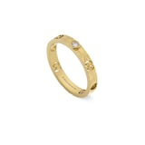 Gucci Icon 18ct Yellow Gold 0.03ct Diamond Cut Out Ring - 3mm