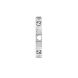 Gucci Icon 18ct White Gold 0.03ct Diamond Cut Out Ring - 3mm