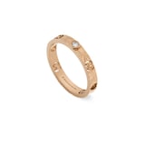 Gucci Icon 18ct Rose Gold 0.03ct Diamond Cut Out Ring - 3mm