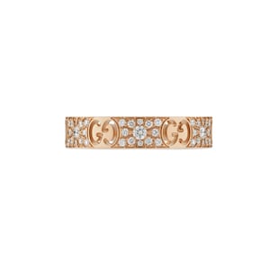 Gucci Icon 18ct Rose Gold 0.46ct Diamond Ring