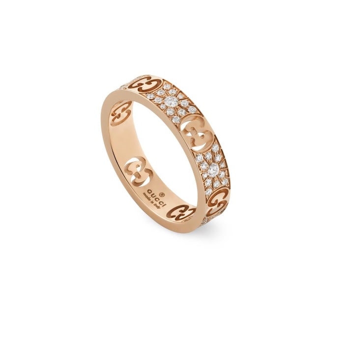 Gucci Icon 18ct Rose Gold 0.46ct Diamond Ring