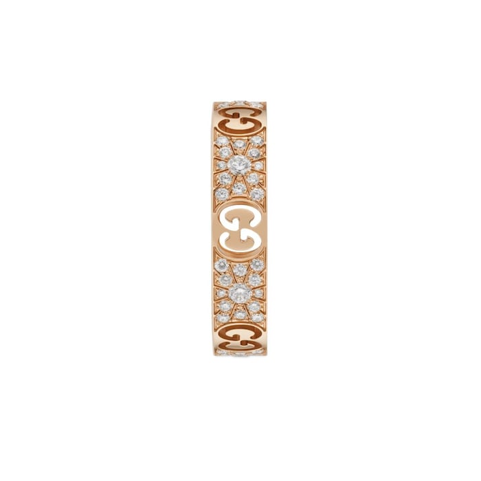 Gucci Icon 18ct Rose Gold 0.46ct Diamond Ring