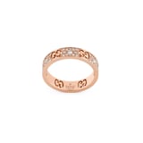 Gucci Icon 18ct Rose Gold 0.46ct Diamond Ring