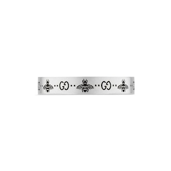 Gucci Signature Sterling Silver Ring - 4mm