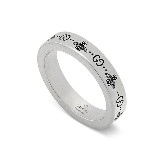 Gucci Signature Sterling Silver Ring - 4mm