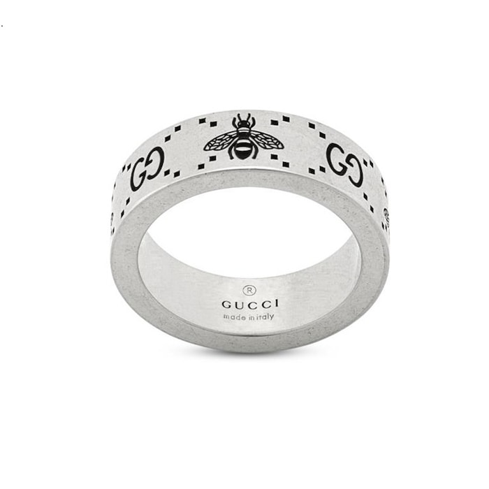 Gucci Signature Sterling Silver Ring - 6mm