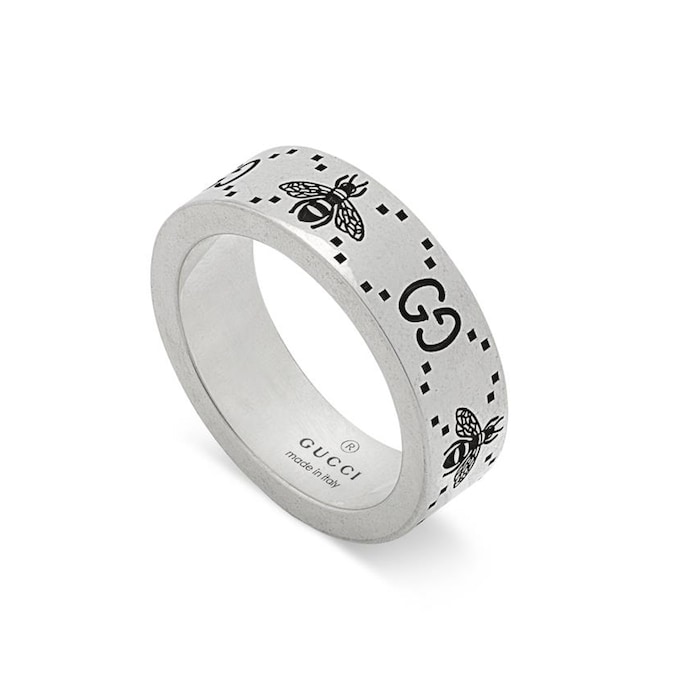 Gucci Signature Sterling Silver Ring - 6mm