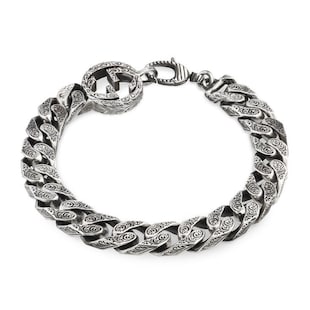 Gucci Gucci Interlocking Sterling Silver Bracelet - 20cm