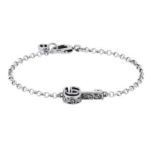 Gucci Sterling Silver GG Marmont Key Bracelet - 18cm