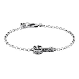 37341614 - Sterling Silver GG Marmont Key Bracelet - 18cm