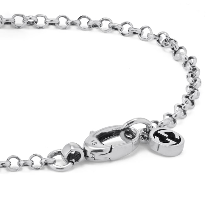 Gucci Sterling Silver GG Marmont Key Bracelet - 18cm