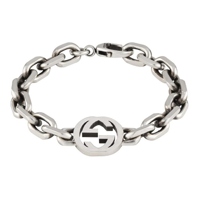 Gucci Gucci Interlocking Sterling Silver Bracelet - 18cm