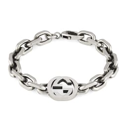 37341618 - Gucci Interlocking Sterling Silver Bracelet - 20cm