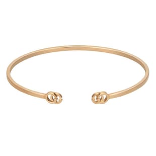 Gucci 18ct Rose Gold GG Running Bangle - 18cm