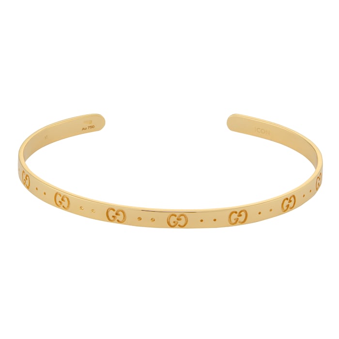 Gucci Icon 18ct Yellow Gold Bangle - 17cm