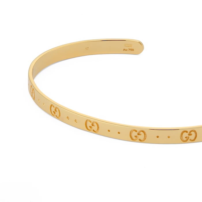 Gucci Icon 18ct Yellow Gold Bangle - 17cm