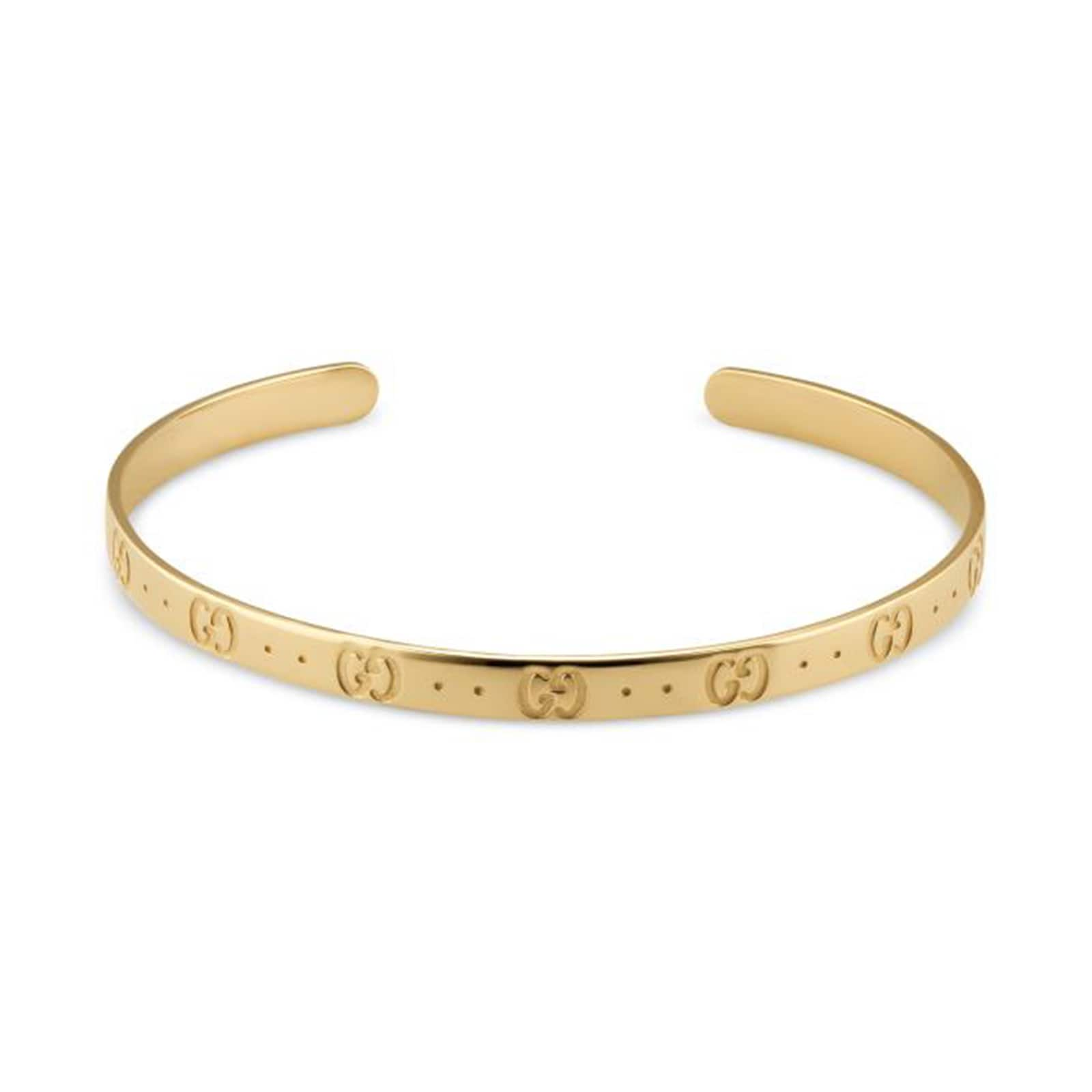 Gucci 18ct Yellow Gold Icon Bangle 18cm YBA434524001018 Mappin