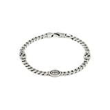 GUCCI Gucci Interlocking Aged Sterling Silver Bracelet