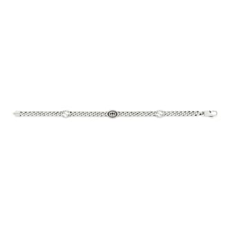 Gucci Gucci Interlocking Aged Sterling Silver Bracelet