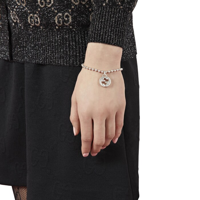 Gucci Gucci Interlocking Sterling Silver Bracelet