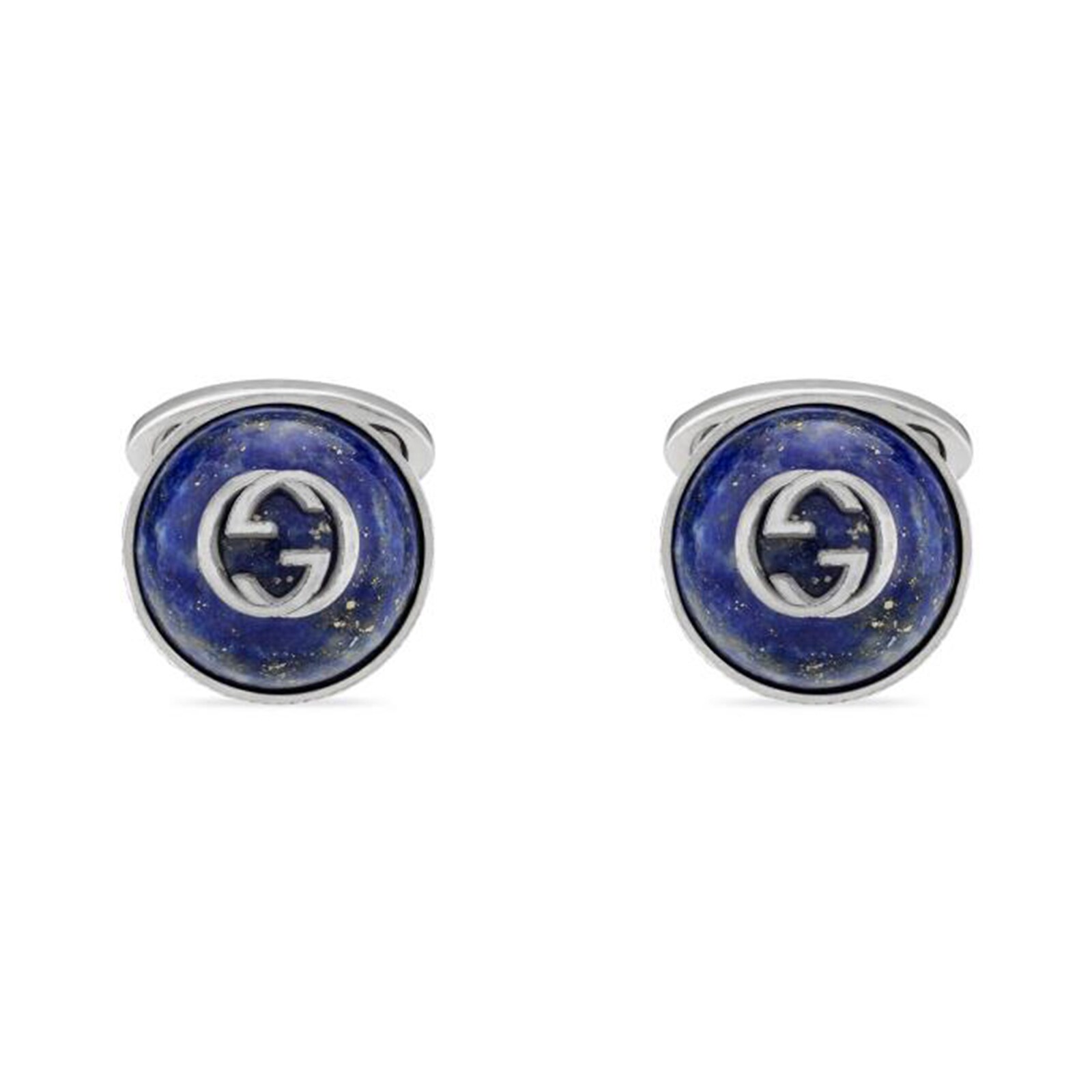 Gucci Gucci Interlocking Sterling Silver Lapis Cufflinks Gucci Gucci Interlocking Sterling Silver Lapis Cufflinks