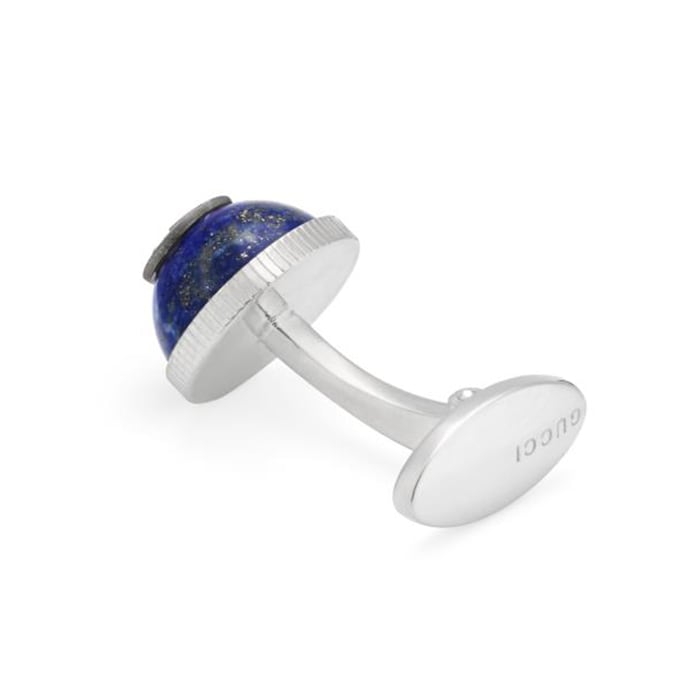 Gucci Gucci Interlocking Sterling Silver Lapis Cufflinks