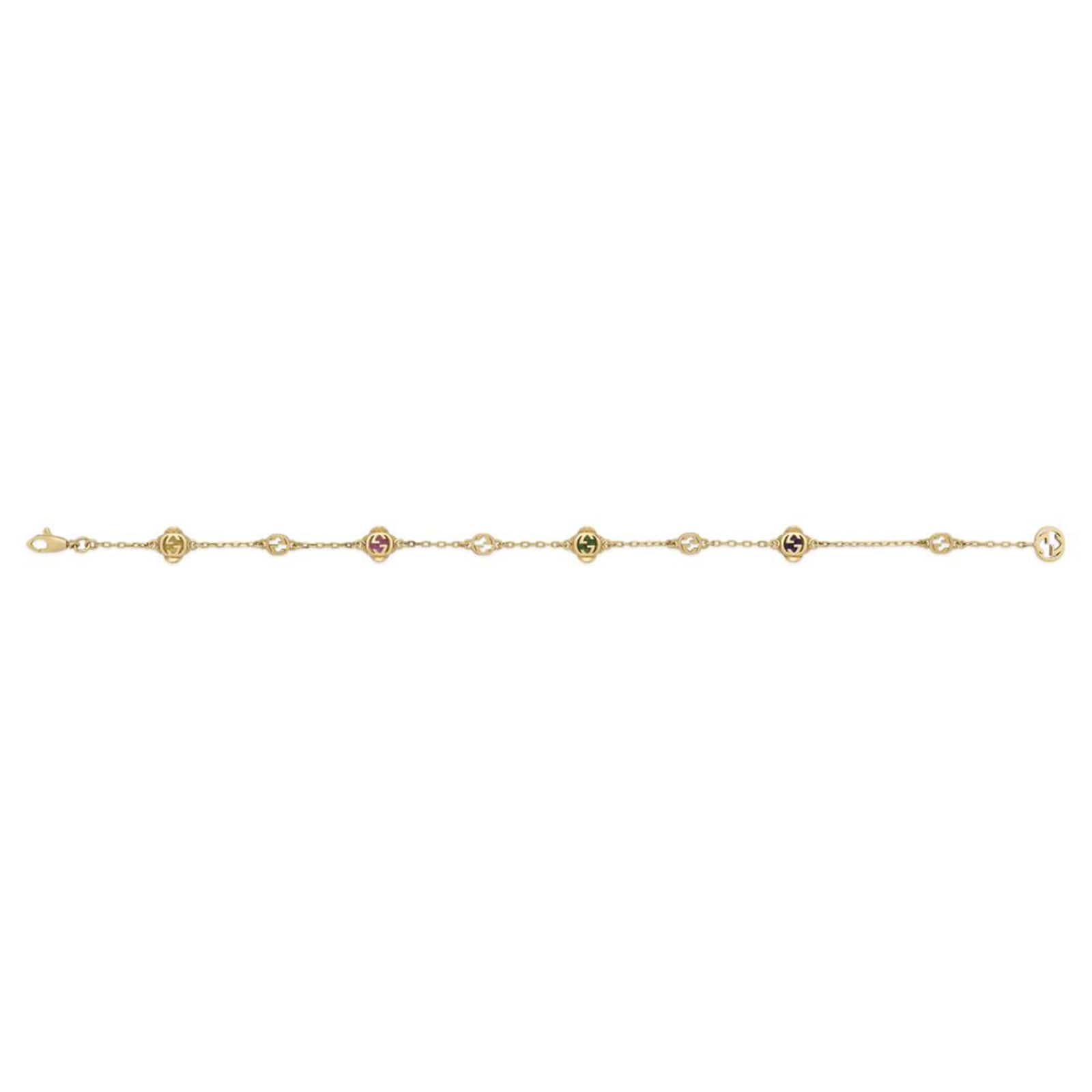 Gucci Gucci Interlocking 18ct Yellow Gold Multi GG Bracelet - 18cm