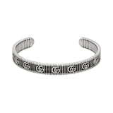 Gucci Sterling Silver GG Marmont Cuff Bracelet - 20cm