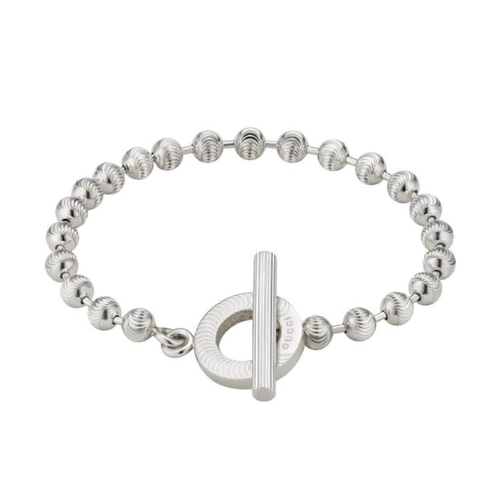 Gucci Sterling Silver Boule Chain Bracelet - 17cm