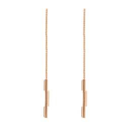 37341653 - 18ct Rose Gold Gucci Link to Love Drop Earrings