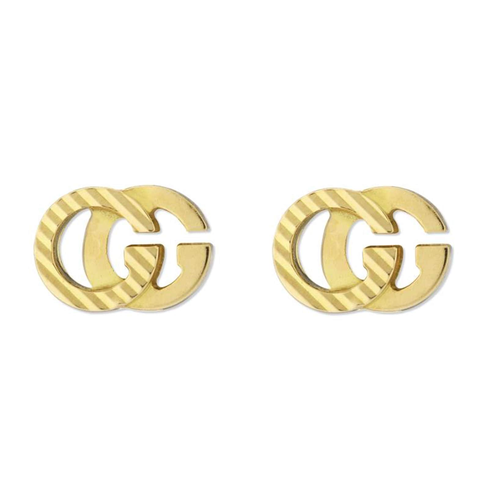 Gucci 18ct Yellow Gold GG Running Earrings YBD65221900100U | Goldsmiths