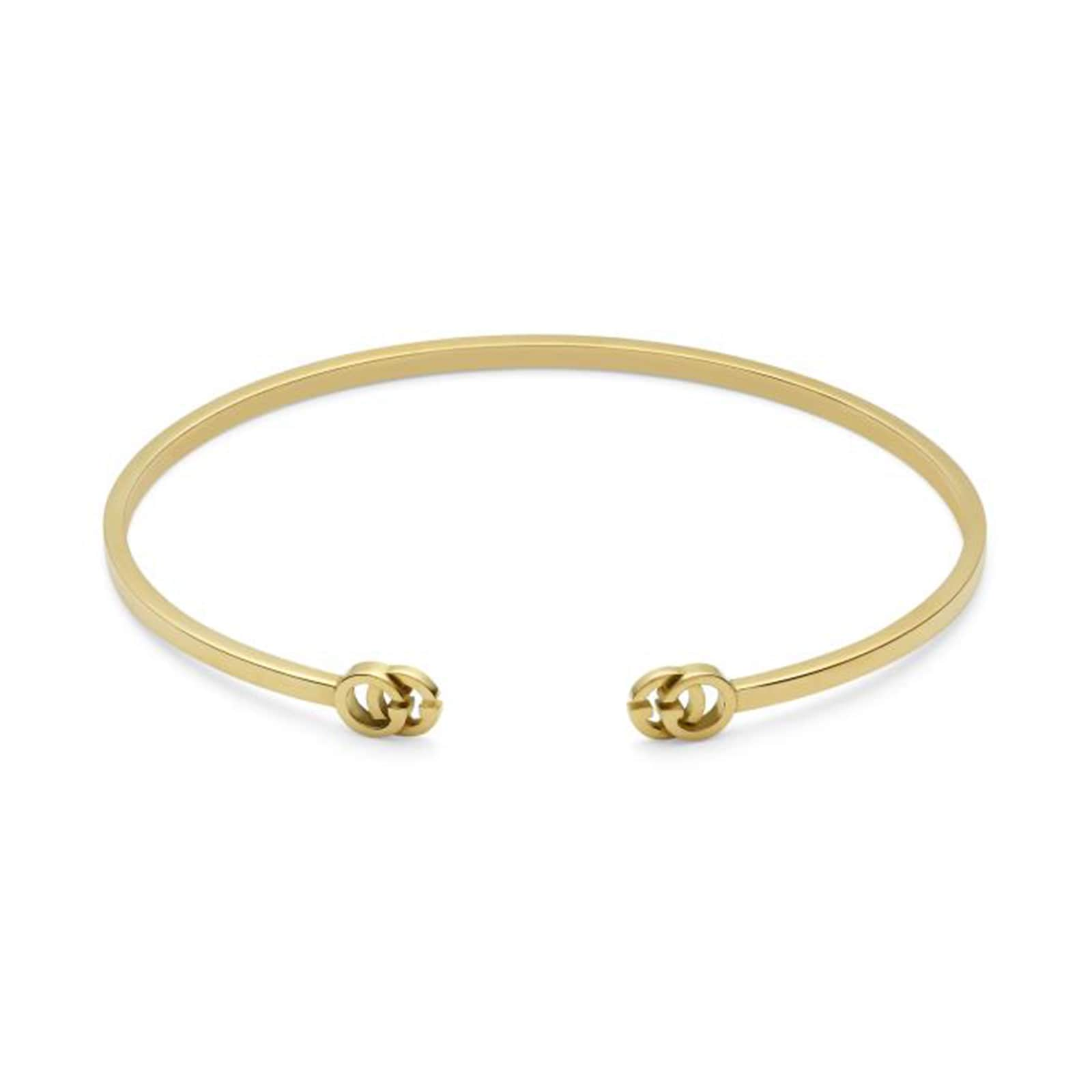 18ct Yellow Gold GG Running Bangle - 18cm