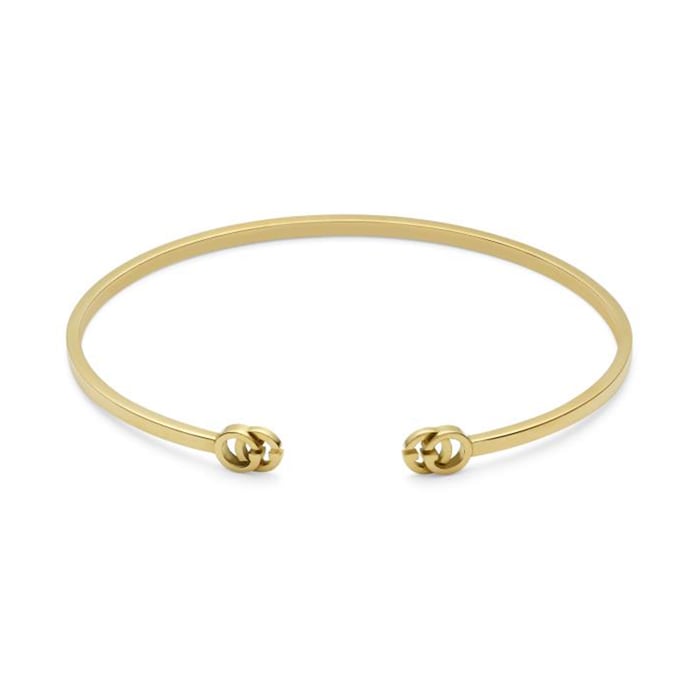 Gucci 18ct Yellow Gold GG Running Bangle - 18cm