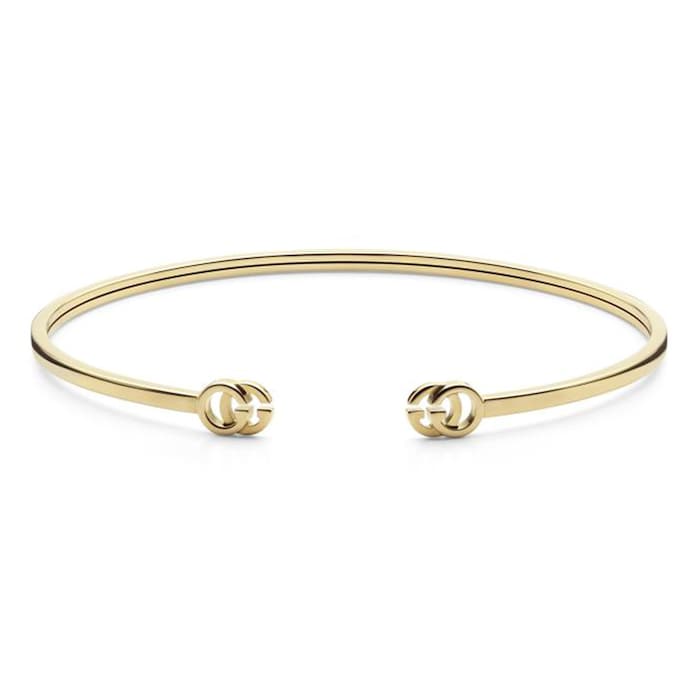 Gucci 18ct Yellow Gold GG Running Bangle - 18cm