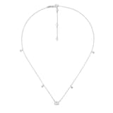 GUCCI 18ct White Gold GG Running Diamond Necklace