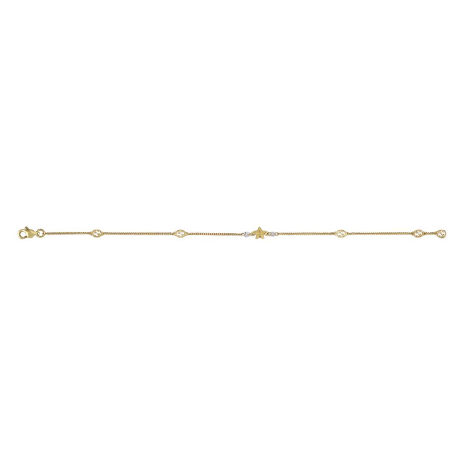 Gucci Gucci Interlocking 18ct Yellow Gold Diamond Bracelet - 17cm