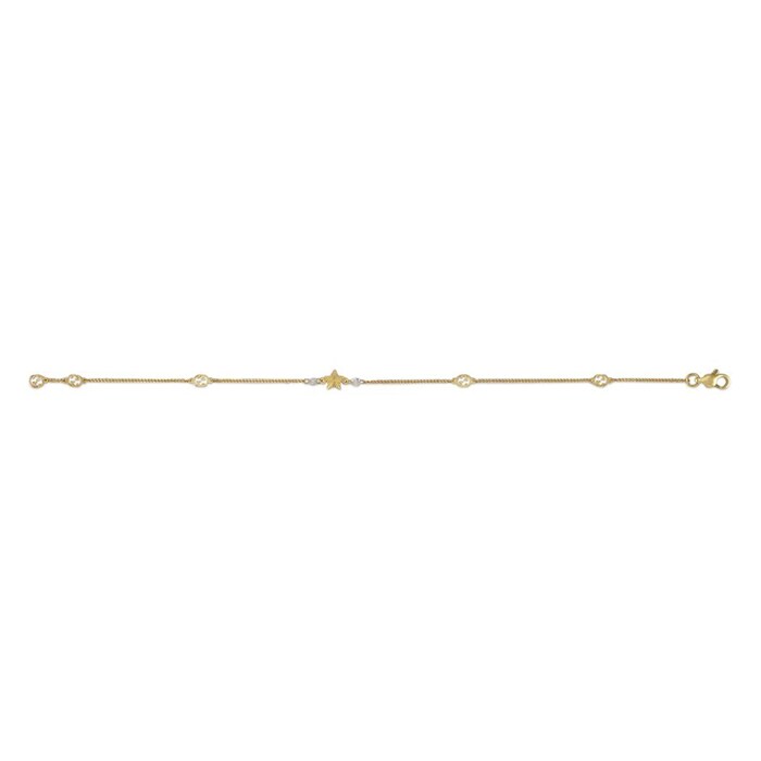 Gucci Gucci Interlocking 18ct Yellow Gold Diamond Bracelet - 17cm