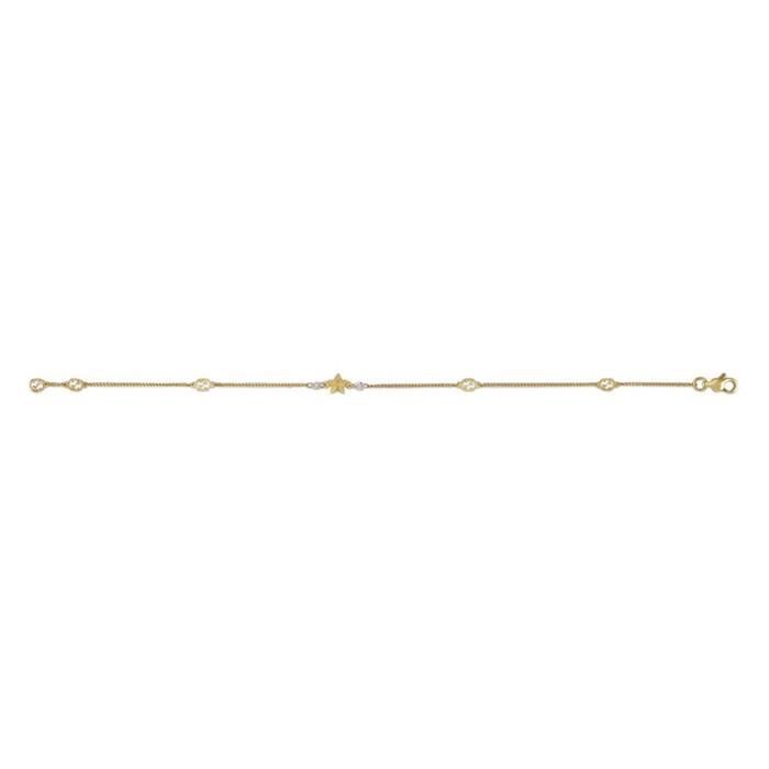 Gucci 18ct Yellow Gold Diamond Bracelet - 17cm