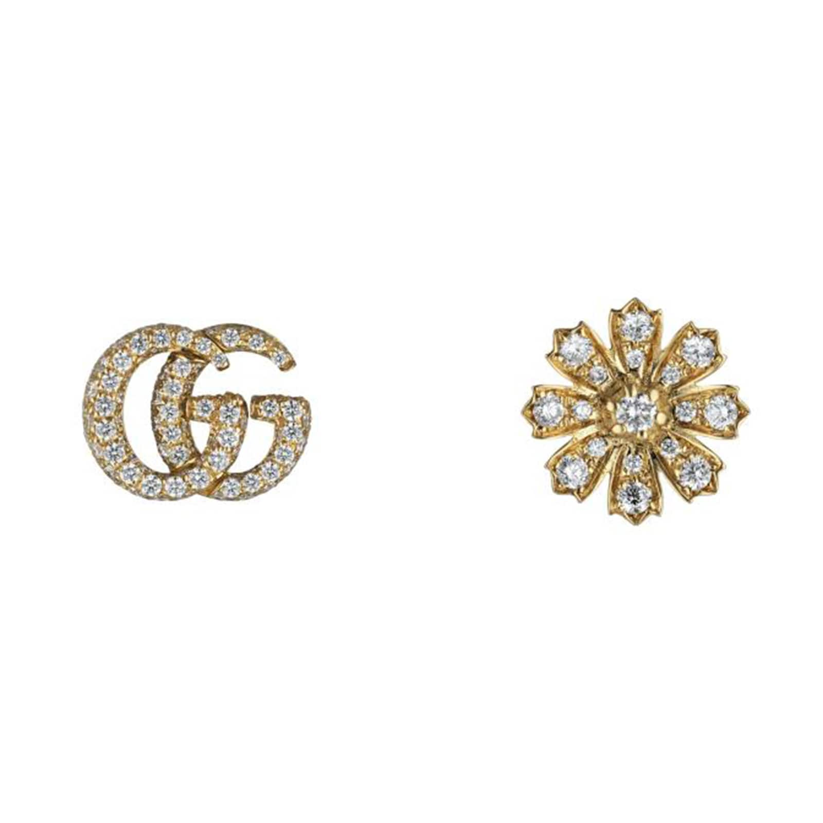 Gucci Gucci Flora 18ct Yellow Gold Diamond Earrings