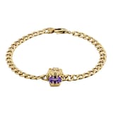 Gucci 18ct Yellow Gold Diamond & Amethyst Bracelet