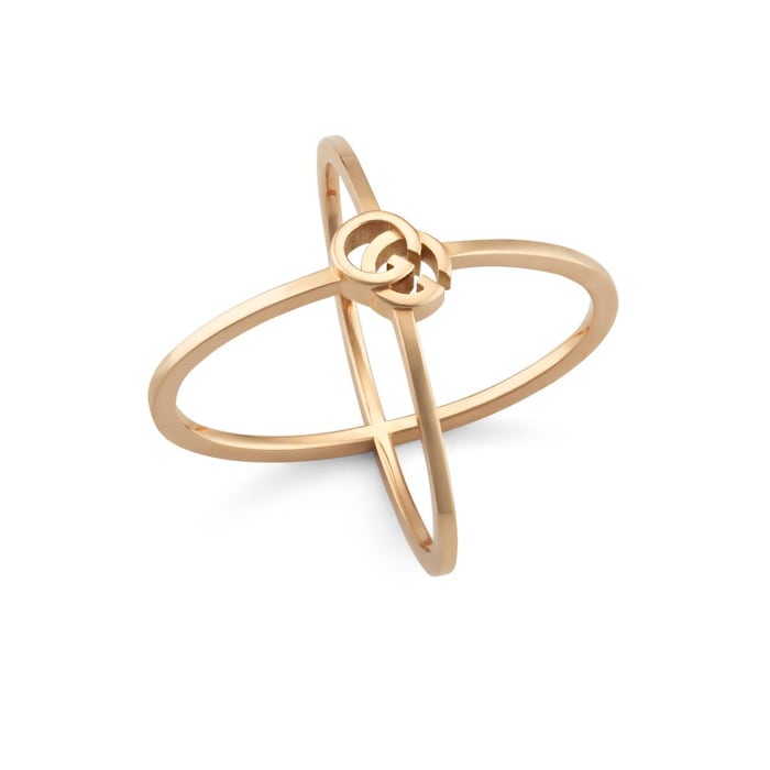 Gucci 18ct Rose Gold GG Running Ring YBC702344001 | Goldsmiths