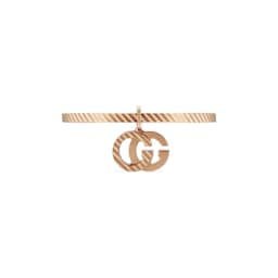 37341683 - 18ct Rose Gold GG Running Charm Ring