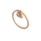 Gucci 18ct Rose Gold GG Running Charm Ring