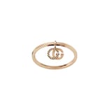 Gucci 18ct Rose Gold GG Running Charm Ring