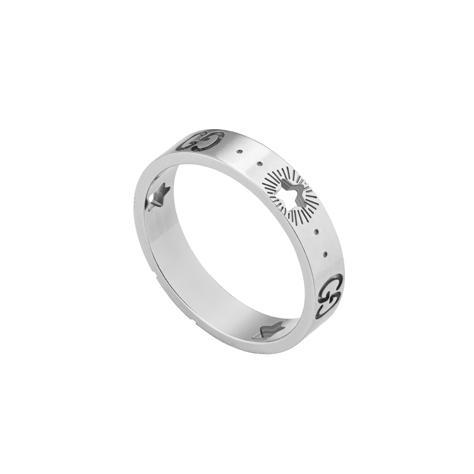 Gucci Icon 18ct White Gold Cut Out Ring