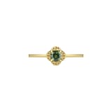 Gucci 18ct Yellow Gold & Green Tourmaline Interlocking G Ring