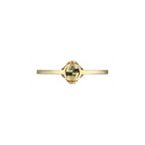 Gucci 18ct Yellow Gold & Green Tourmaline Interlocking G Ring